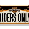Retro metallitaulu Harley Davidson Riders Only 10x20 cm