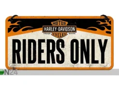 Retro metallitaulu Harley Davidson Riders Only 10x20 cm