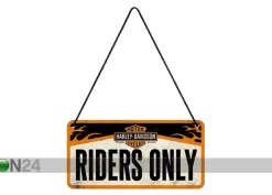 Retro metallitaulu Harley Davidson Riders Only 10x20 cm