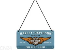 Retro metallitaulu Harley-Davidson logo 10x20 cm