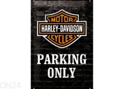 Retrometallitaulu Harley-Davidson Parking only 20x30 cm