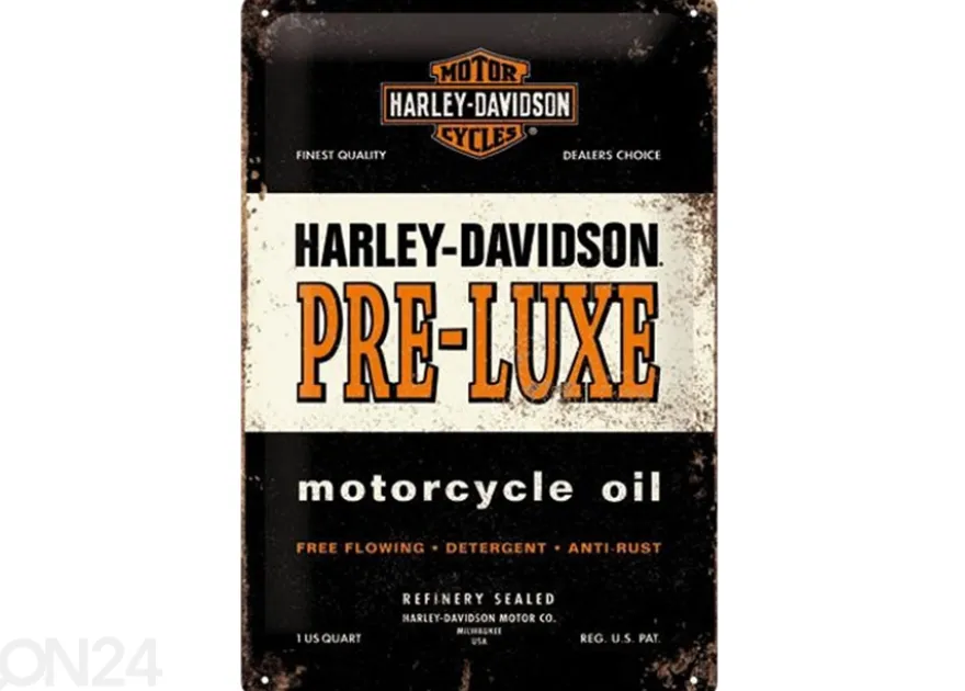 Retro metallitaulu Harley-Davidson Pre-Luxe 20x30 cm