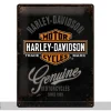 Retro metallitaulu Harley-Davidson Genuine logo 30x40 cm