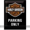 Retro metallitaulu Harley-Davidson Parking Only 30x40 cm