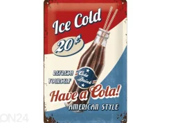 Retro metallitaulu Have a Cola! 20x30 cm