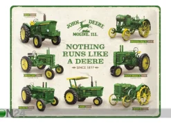 Retro metallitaulu John Deere - Nothing runs like a deere 30x40 cm