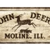Retro metallitaulu John Deere 25x50cm