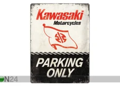 Retro metallitaulu Kawasaki Parking Only 30x40 cm