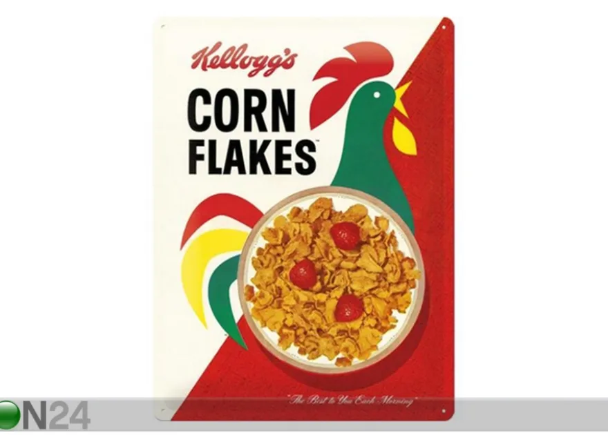 Retro metallitaulu Kellogg's Corn Flakes Cornelius 30x40 cm