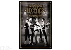 Retro metallitaulu Legends Live Forever 20x30 cm