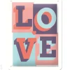 Retro metallitaulu Love 15x20 cm