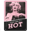 Retro metallitaulu Marylin Monroe - Some like it hot 15x20 cm