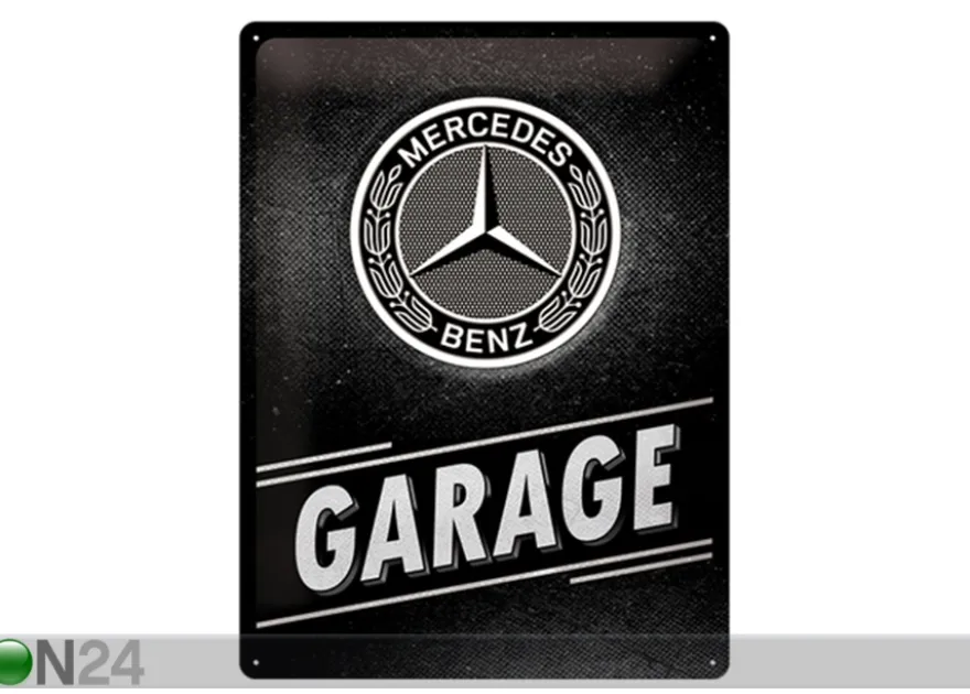 Retro metallitaulu Mercedes-Benz - Garage 30x40 cm