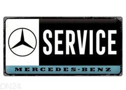 Retro metallitaulu Mercedes-Benz - Service 25x50 cm