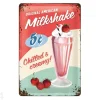 Retro metallitaulu Original American Milkshake 20x30 cm
