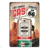 Retro metallitaulu Route 66 Last Chance Gas Station 20x30 cm