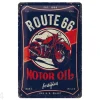 Retro metallitaulu Route 66 Motor Oil 20x30 cm