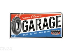 Retro metallitaulu Service & Repair Garage 25x50 cm