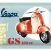 Retro metallitaulu Vespa GS 150 Since 1955 15x20 cm