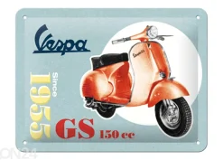 Retro metallitaulu Vespa GS 150 Since 1955 15x20 cm