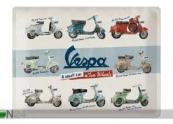 Retro metallitaulu Vespa mallit 30x40 cm