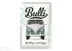 Retro metallitaulu VW Bulli Good things are 20x30 cm