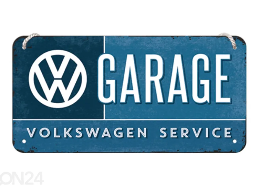 Retro metallitaulu VW Garage 10x20 cm