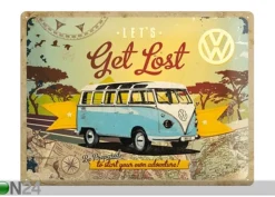 Retro metallitaulu VW Let's get lost 30x40 cm
