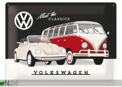 Retro metallitaulu VW Meet the Classics 30x40 cm