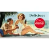 Retrotyylinen metallitaulu Coca-Cola Delicious 25x50 cm