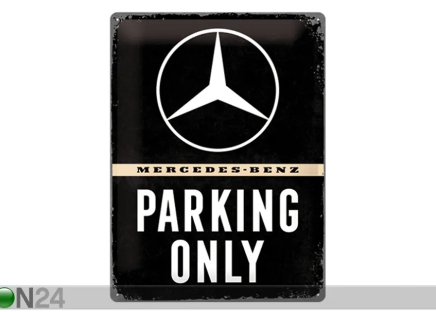 Retrotyylinen metallitaulu Mercedes-Benz Parking Only 30x40cm