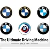Retrotyylinen metallitaulu BMW - Logo Evolution 30x40 cm