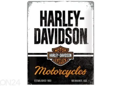 Retrotyylinen metallitaulu Harley-Davidson - Motorcycles 30x40 cm