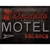 Retrotyylinen metallitaulu Route 66 Roadside Motel 20x30cm