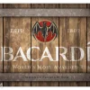 Retrotyylinen metallitaulu Bacardi - Wood Barrel Logo 30x40 cm