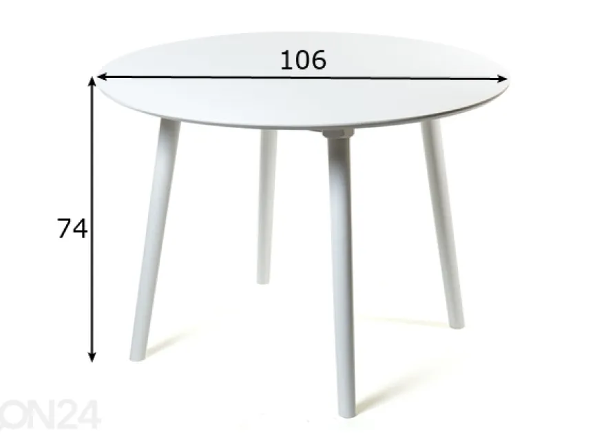Ruokapöytä Andria Ø 106 cm