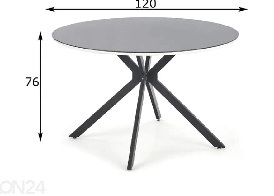 Ruokapöytä Avelar 120 cm