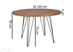 Ruokapöytä Bagli Ø 120 cm