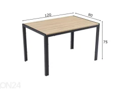 Ruokapöytä Claudia 120x80 cm