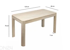 Ruokapöytä 120 cm, valkoinen