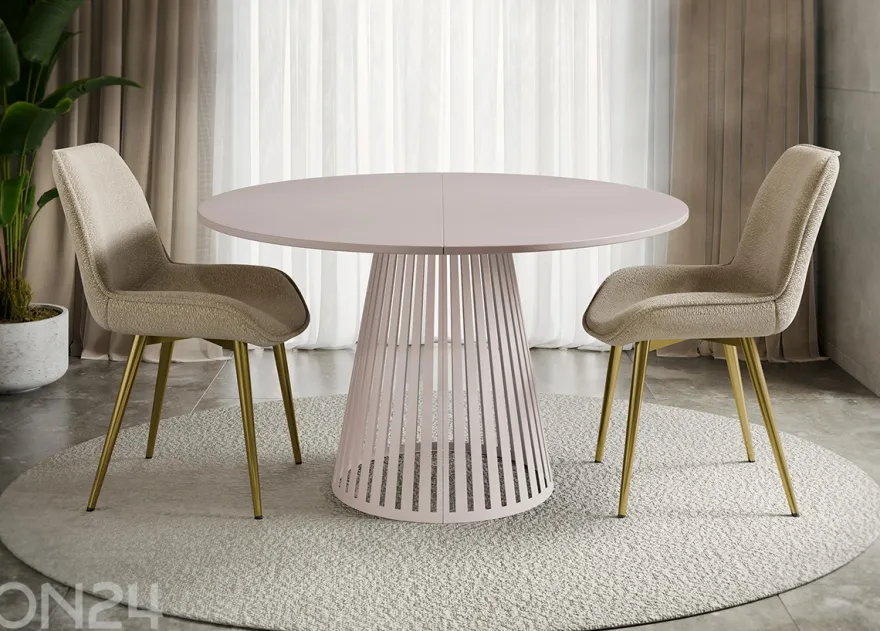 Ruokapöytä Cone 120x120-196 cm