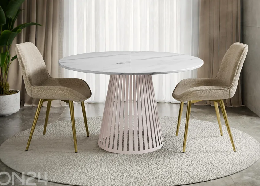 Ruokapöytä Cone 120x120-196 cm