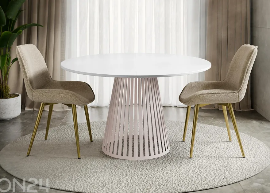 Ruokapöytä Cone 120x120-196 cm