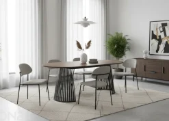 Ruokapöytä Cone 120x120-196 cm