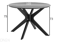 Ruokapöytä Fresno Ø 105 cm