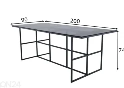 Ruokapöytä Leif 200x90 cm