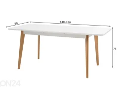 Ruokapöytä Lena 80x140/180 cm