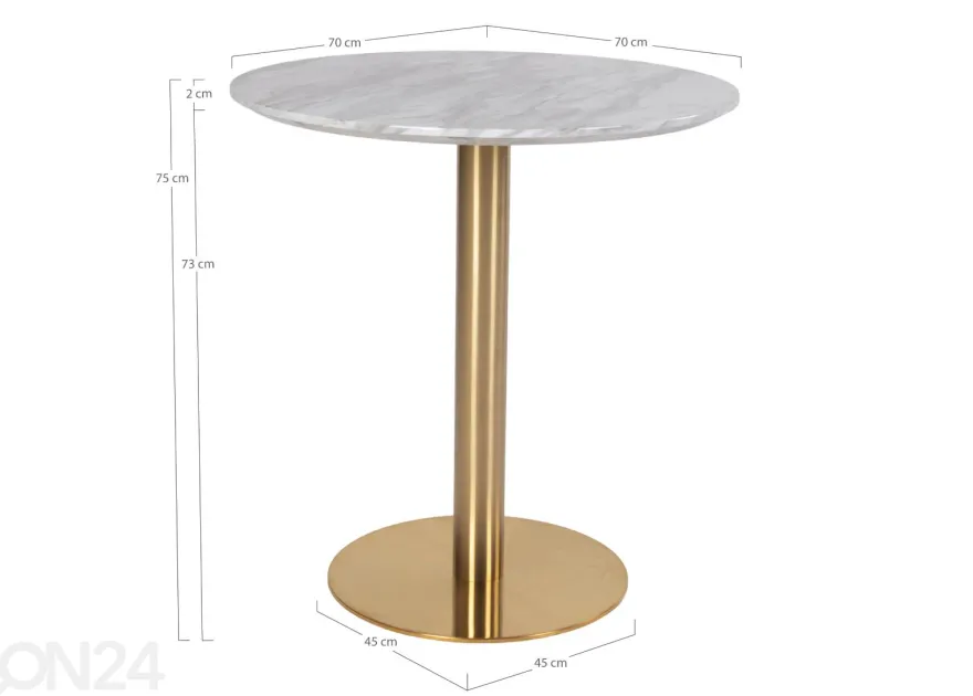Ruokapöytä Piacenza Ø70 cm