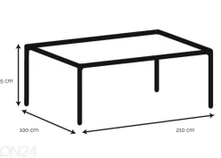 Ruokapöytä Ronne 100x210 cm
