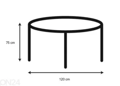 Ruokapöytä Skive Ø120 cm